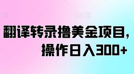 翻译转录撸美金项目，简单操作日入过百！-能赚项目网