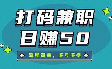 打码录入赚钱平台，单号每天几十块！多号多得！-能赚项目网