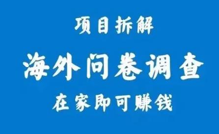 国外问卷调查，轻松月赚几千，附渠道+教程！-能赚项目网