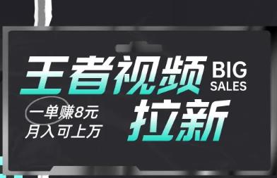 通过王者荣耀残局拉新，每单赚8元，轻松月入几千！-能赚项目网