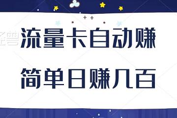 流量卡自动赚钱，高佣易转换，轻松月入几千！-能赚项目网